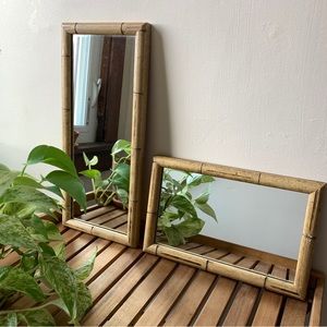 Vintage Faux Bamboo Mirrors